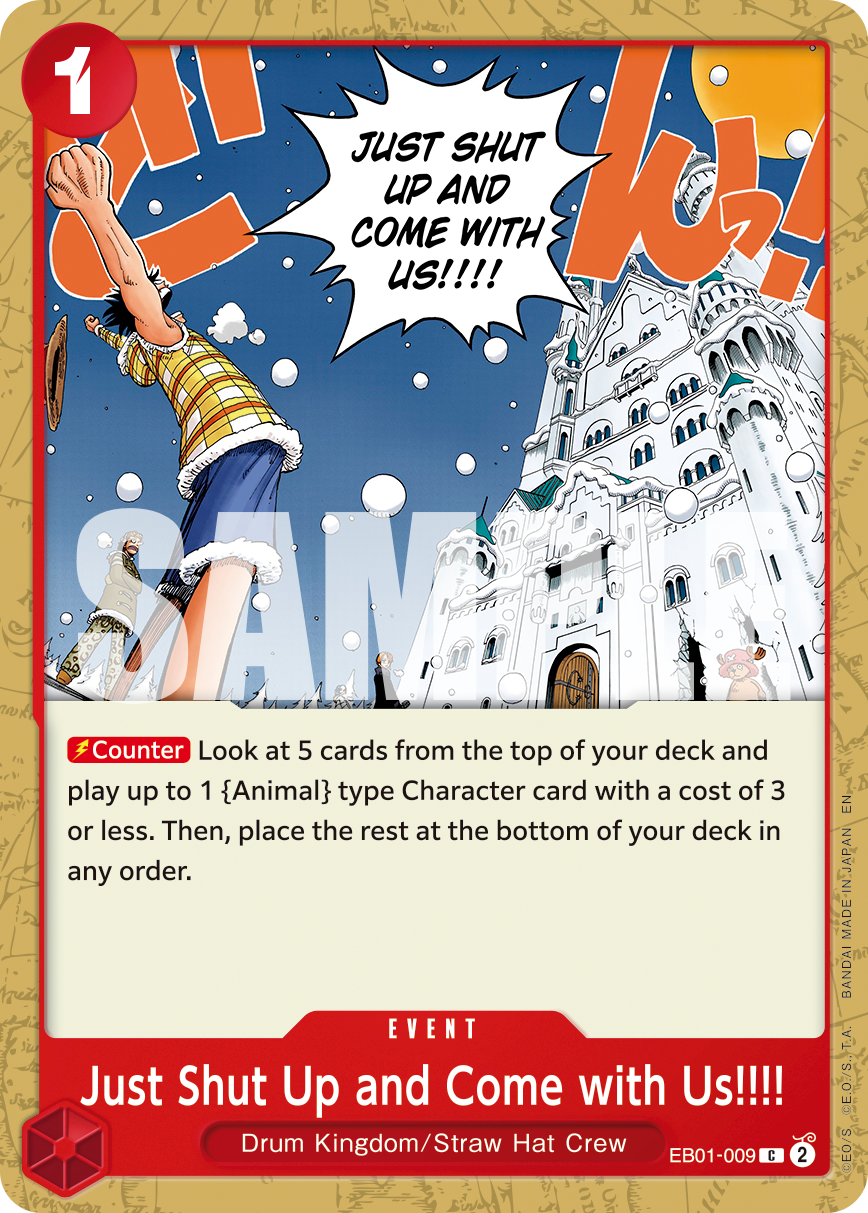 Just Shut Up and Come with Us!!!! (Reprint) EB01-009_r1 One Piece TCG