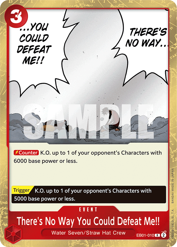 There's No Way You Could Defeat Me!! EB01-010 One Piece TCG