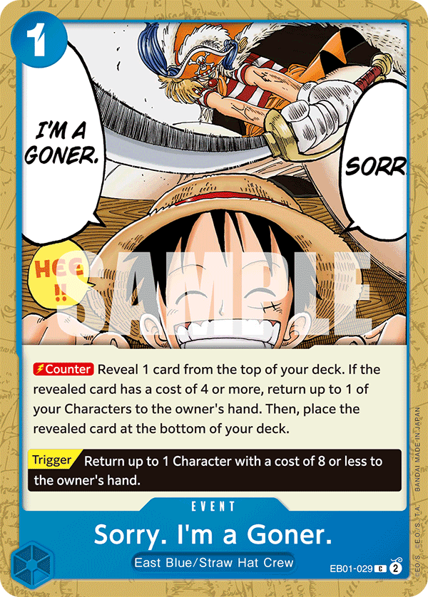 Sorry. I'm a Goner. EB01-029 One Piece TCG