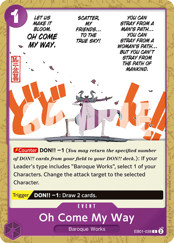 Oh Come My Way EB01-038 One Piece TCG
