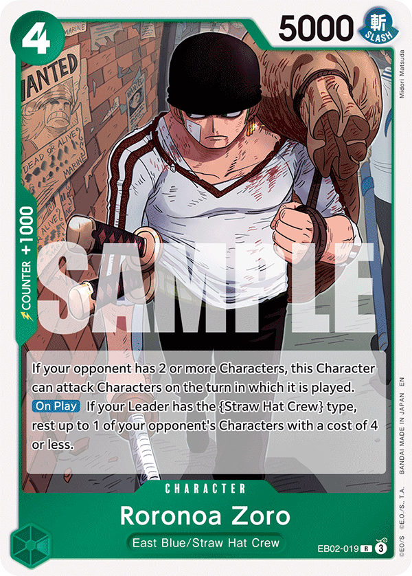 Roronoa Zoro EB02-019 One Piece TCG
