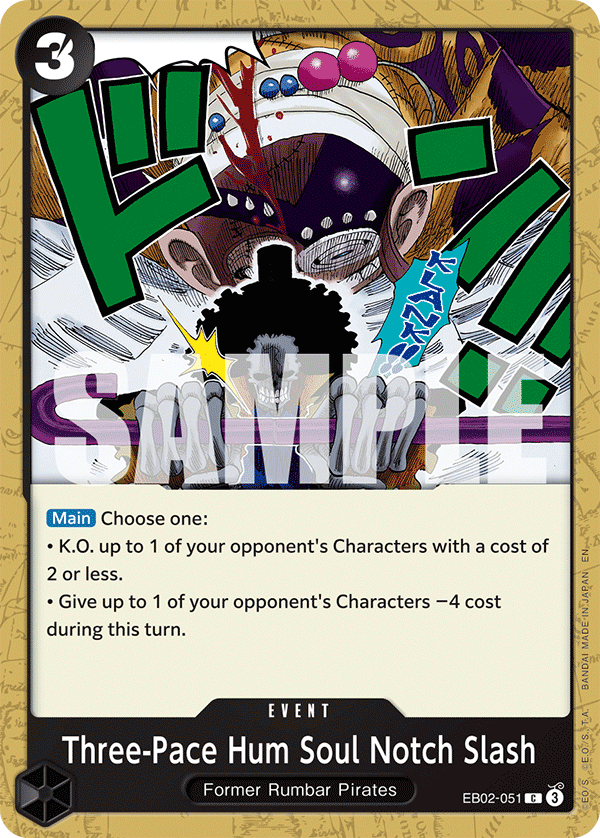 Three-Pace Hum Soul Notch Slash EB02-051 One Piece TCG