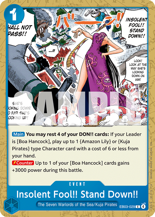 Insolent Fool!! Stand Down!! EB03-029 One Piece TCG