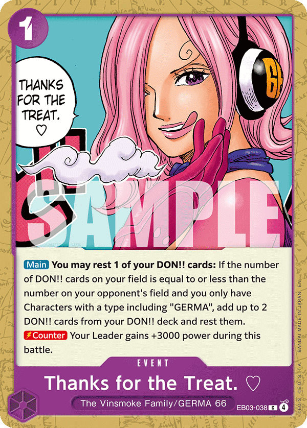 Thanks for the Treat. EB03-038 One Piece TCG
