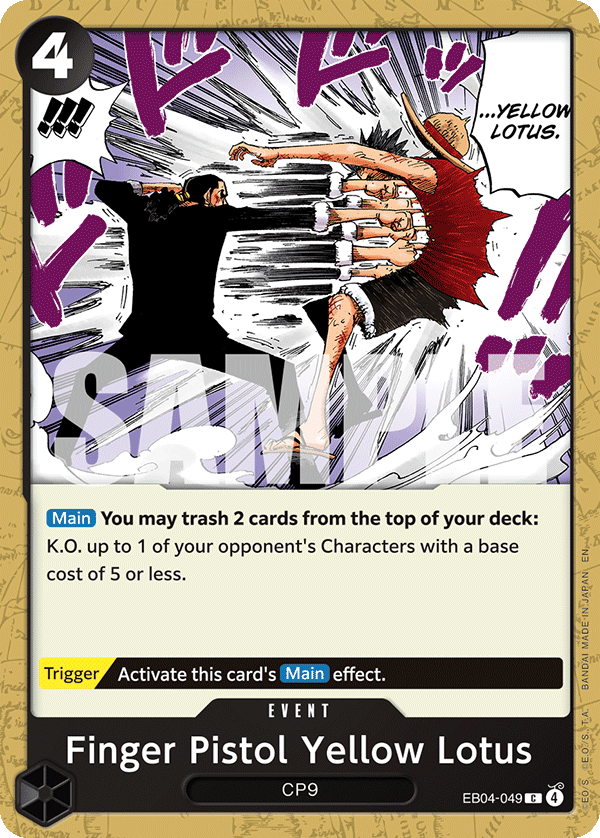 Finger Pistol Yellow Lotus EB04-049 One Piece TCG