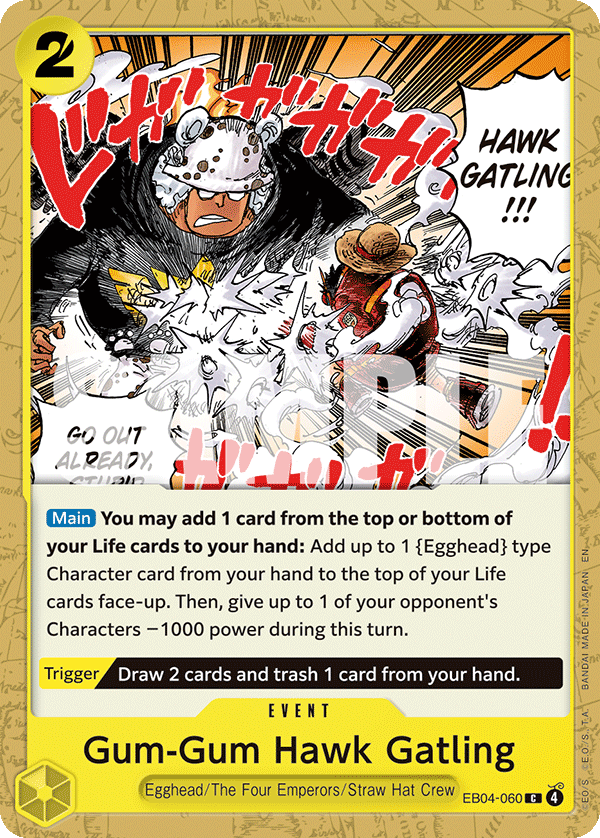 Gum-Gum Hawk Gatling EB04-060 One Piece TCG