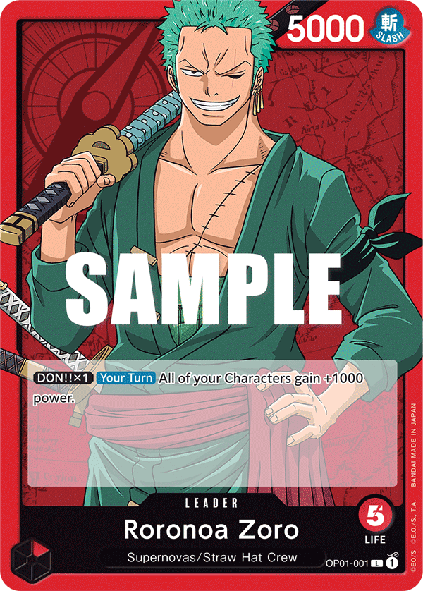 Roronoa Zoro (001) OP01-001 One Piece TCG