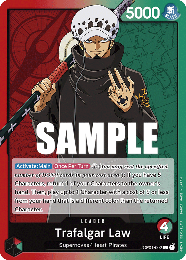 Trafalgar Law (002) OP01-002 One Piece TCG