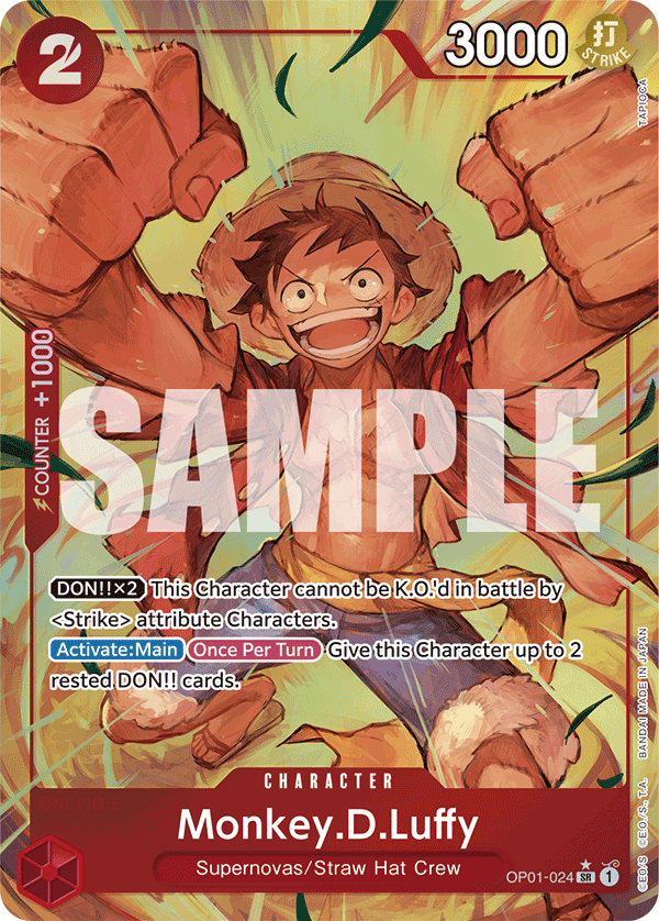 Monkey.D.Luffy (OP01-024) (Alternate Art) OP01-024_p3 One Piece TCG