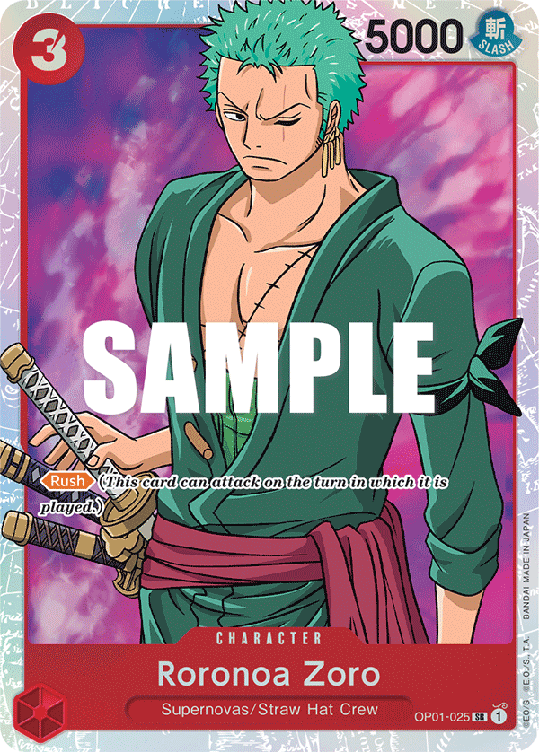 Roronoa Zoro (025) OP01-025 One Piece TCG