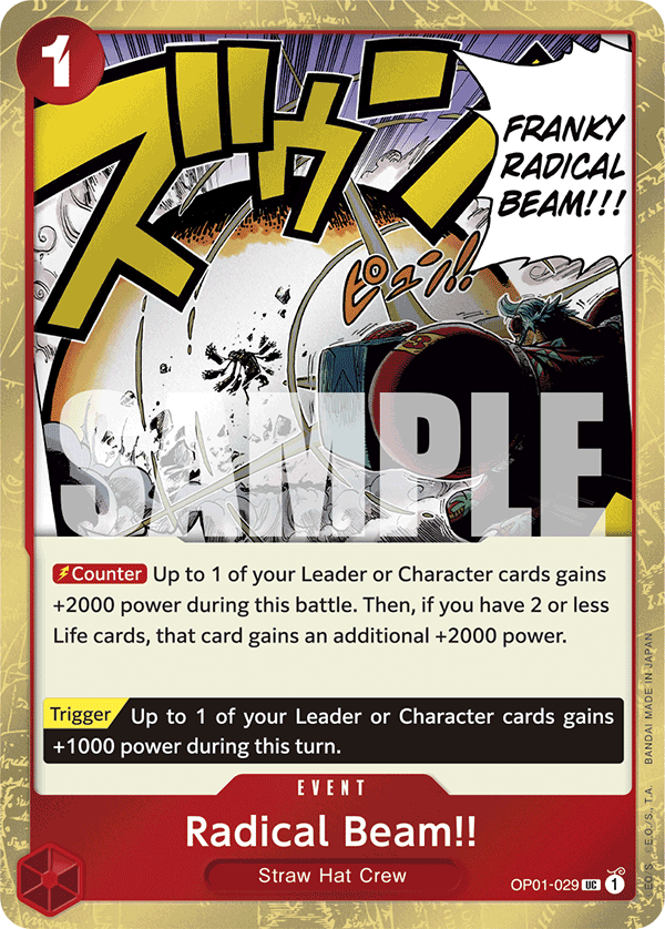Radical Beam!! (Jolly Roger Foil) OP01-029_p2 One Piece TCG
