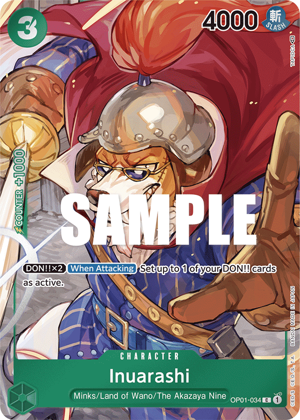 Inuarashi (Box Topper) OP01-034_p1 One Piece TCG