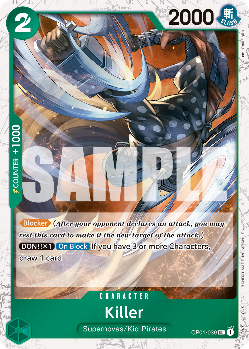 Killer (Pirate Foil) OP01-039_p1 One Piece TCG