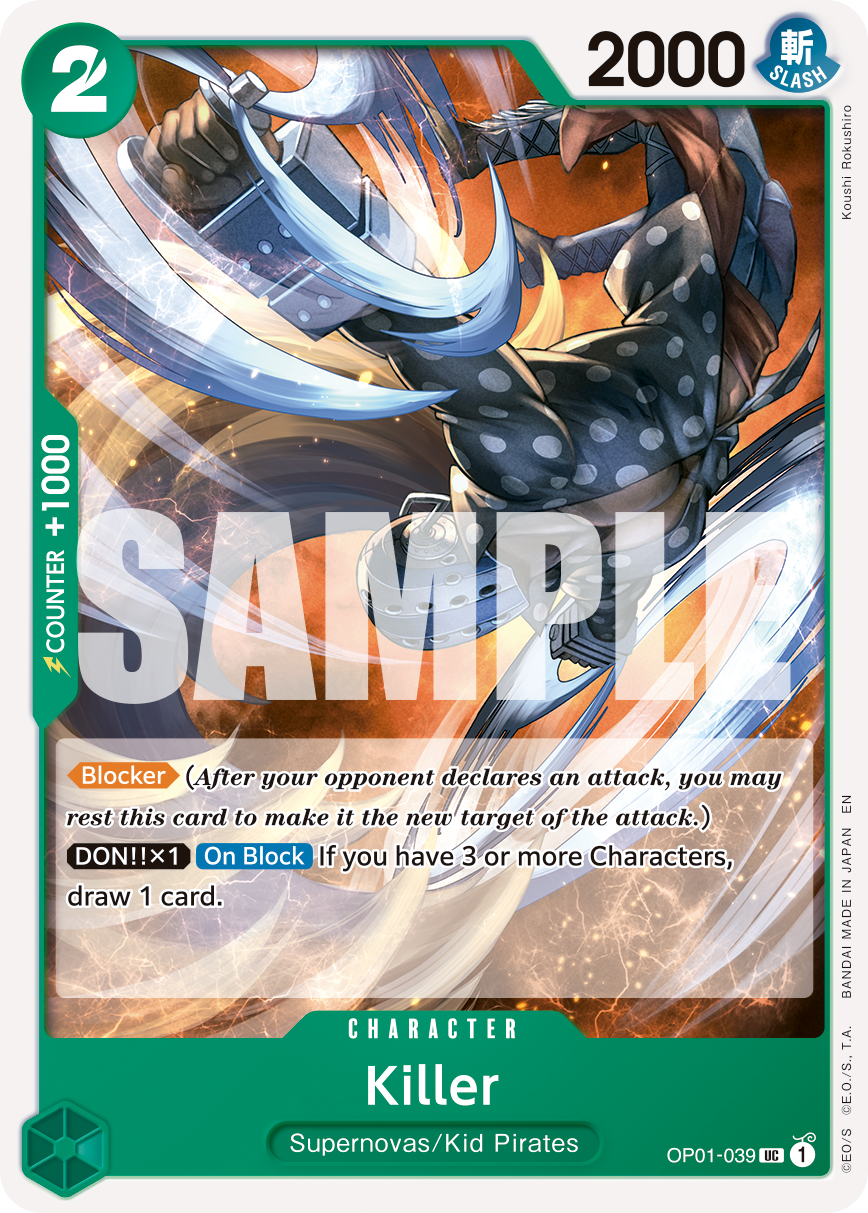 Killer (Reprint) OP01-039_r1 One Piece TCG