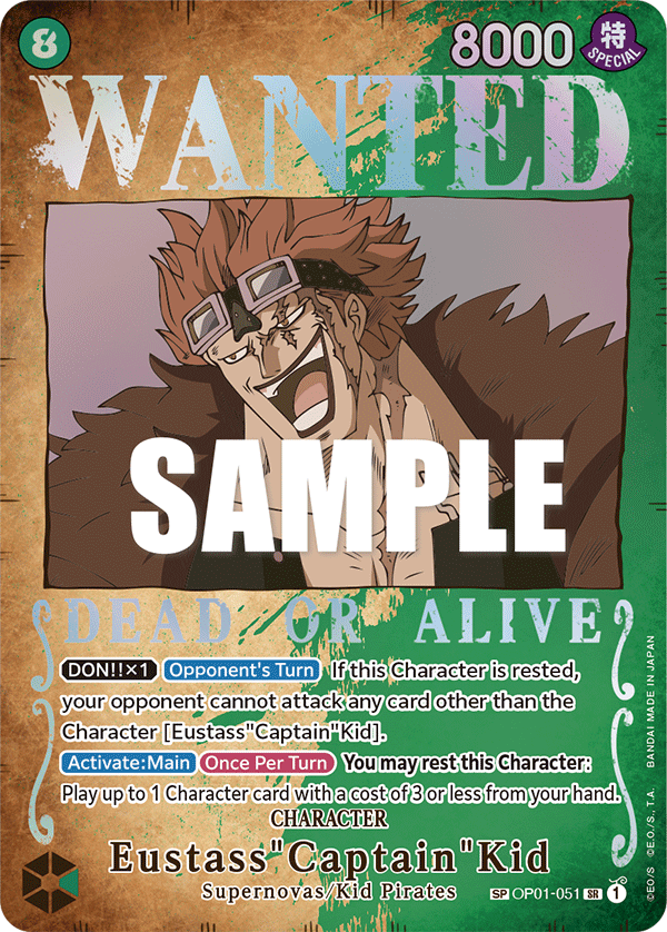 Eustass"Captain"Kid (Wanted Poster) OP01-051_p2 One Piece TCG