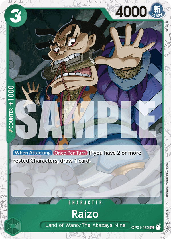 Raizo (Jolly Roger Foil) OP01-052_p3 One Piece TCG