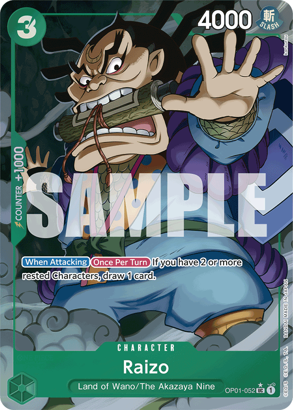Raizo (Full Art) OP01-052_p4 One Piece TCG