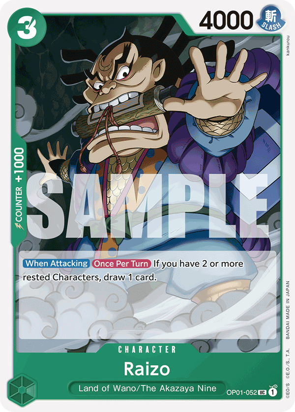 Raizo (Reprint) OP01-052_r1 One Piece TCG