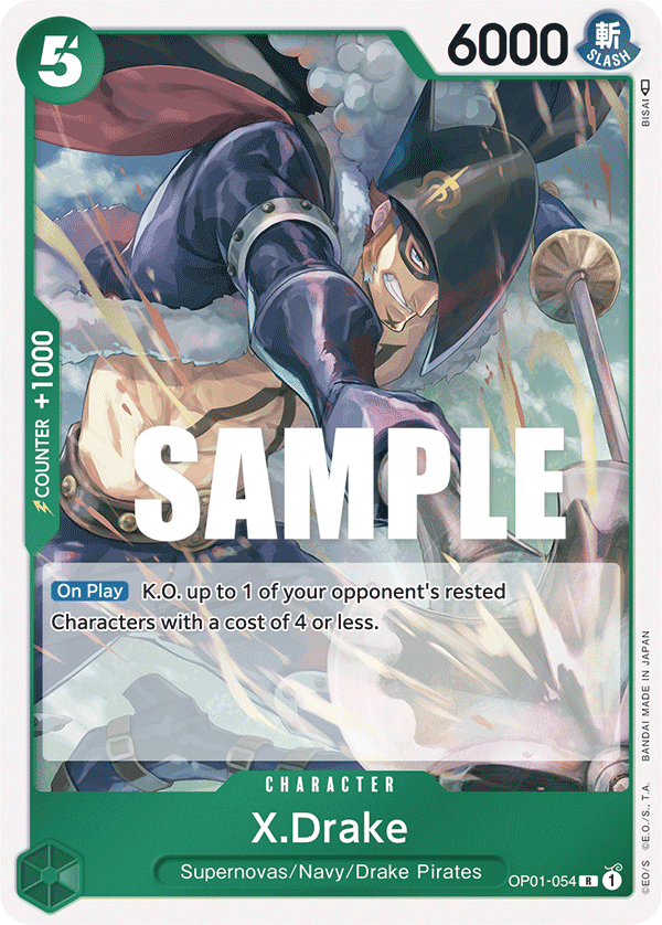 X.Drake (054) OP01-054 One Piece TCG