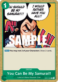 You Can Be My Samurai!! OP01-055 One Piece TCG