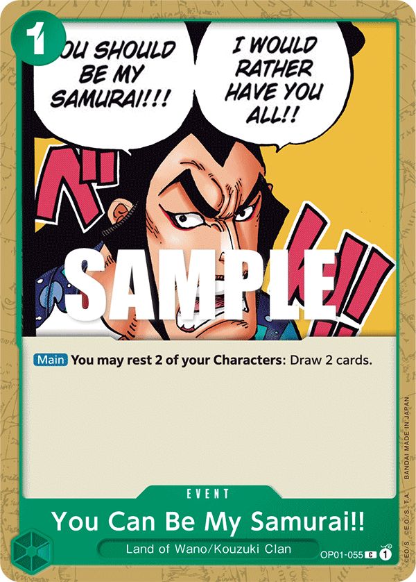 You Can Be My Samurai!! OP01-055 One Piece TCG