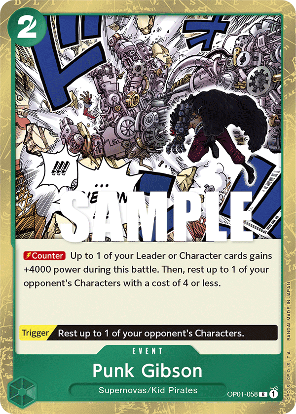 Punk Gibson OP01-058 One Piece TCG