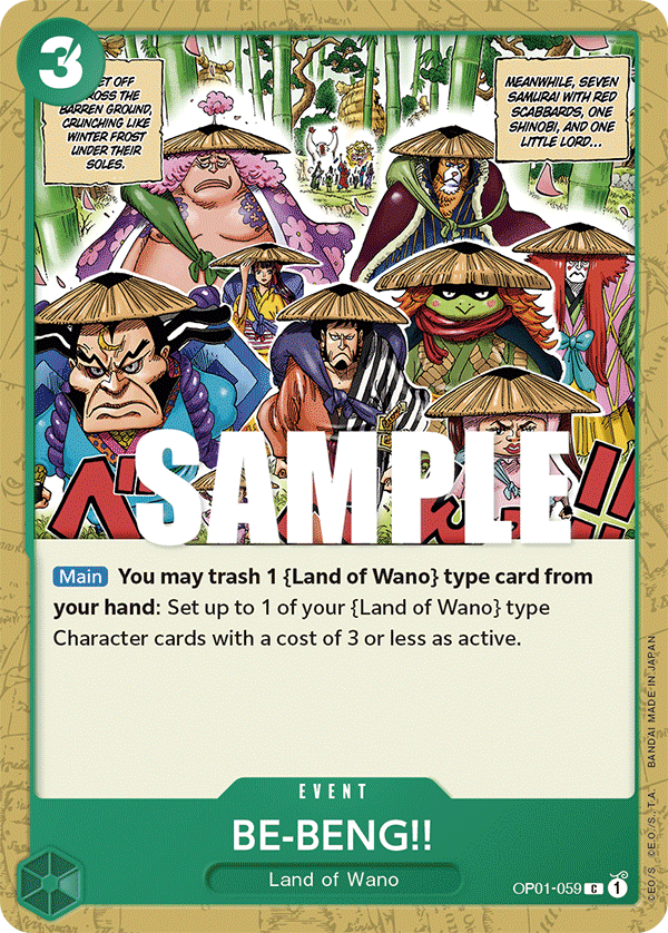BE-BENG!! OP01-059 One Piece TCG