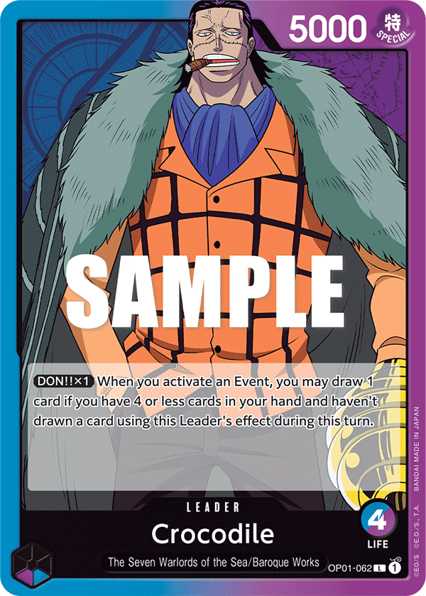 Crocodile (062) OP01-062 One Piece TCG