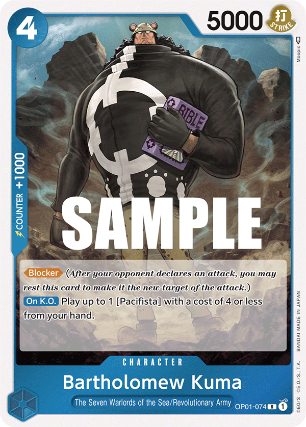 Bartholomew Kuma OP01-074 One Piece TCG