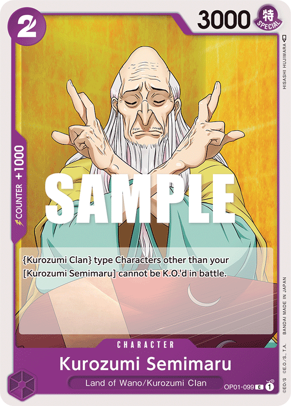 Kurozumi Semimaru OP01-099 One Piece TCG