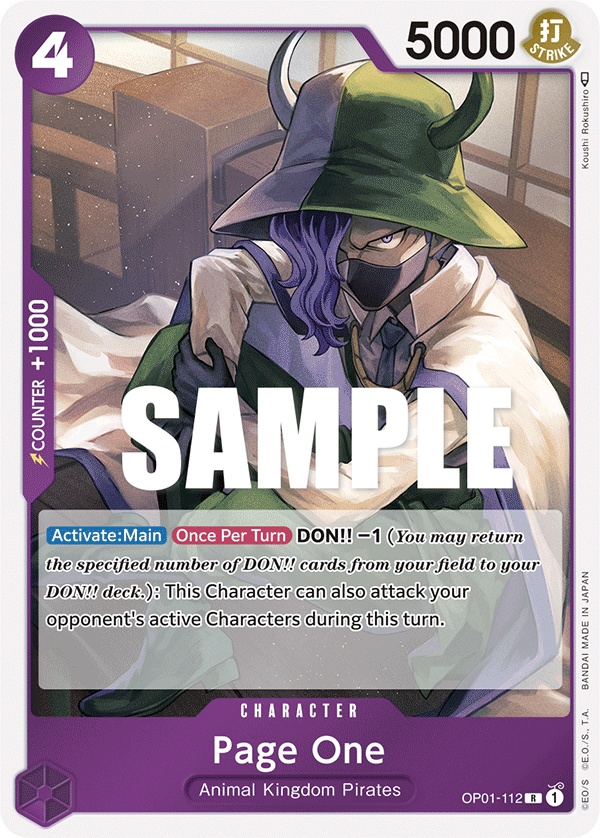 Page One OP01-112 One Piece TCG