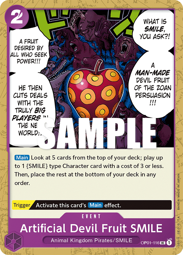 Artificial Devil Fruit SMILE OP01-116 One Piece TCG