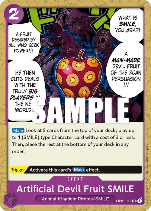 Artificial Devil Fruit SMILE OP01-116 One Piece TCG