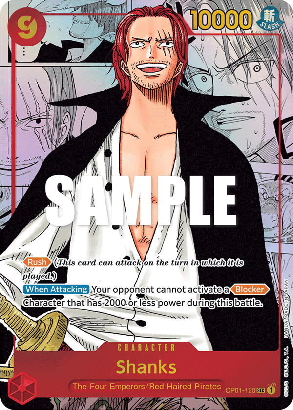Shanks (Parallel) (Manga) (Alternate Art) OP01-120_p2 One Piece TCG