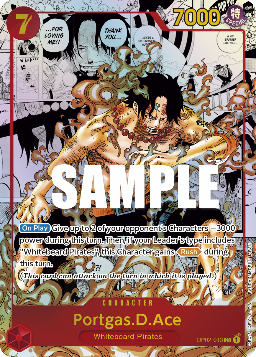 Portgas.D.Ace (Parallel) (Manga) (Alternate Art) OP02-013_p2 One Piece TCG