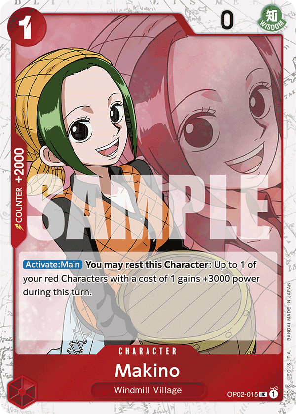 Makino (Jolly Roger Foil) OP02-015_p3 One Piece TCG