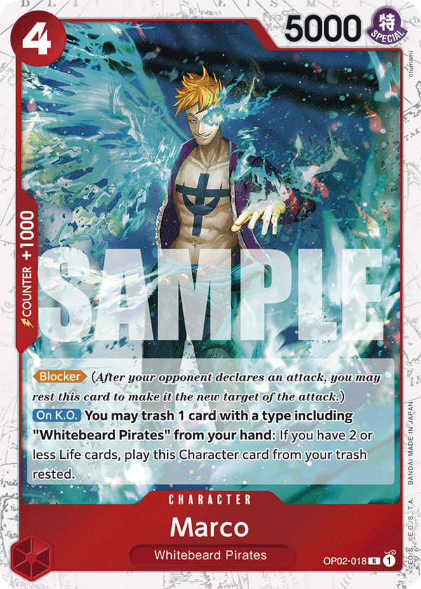 Marco (Jolly Roger Foil) OP02-018_p4 One Piece TCG
