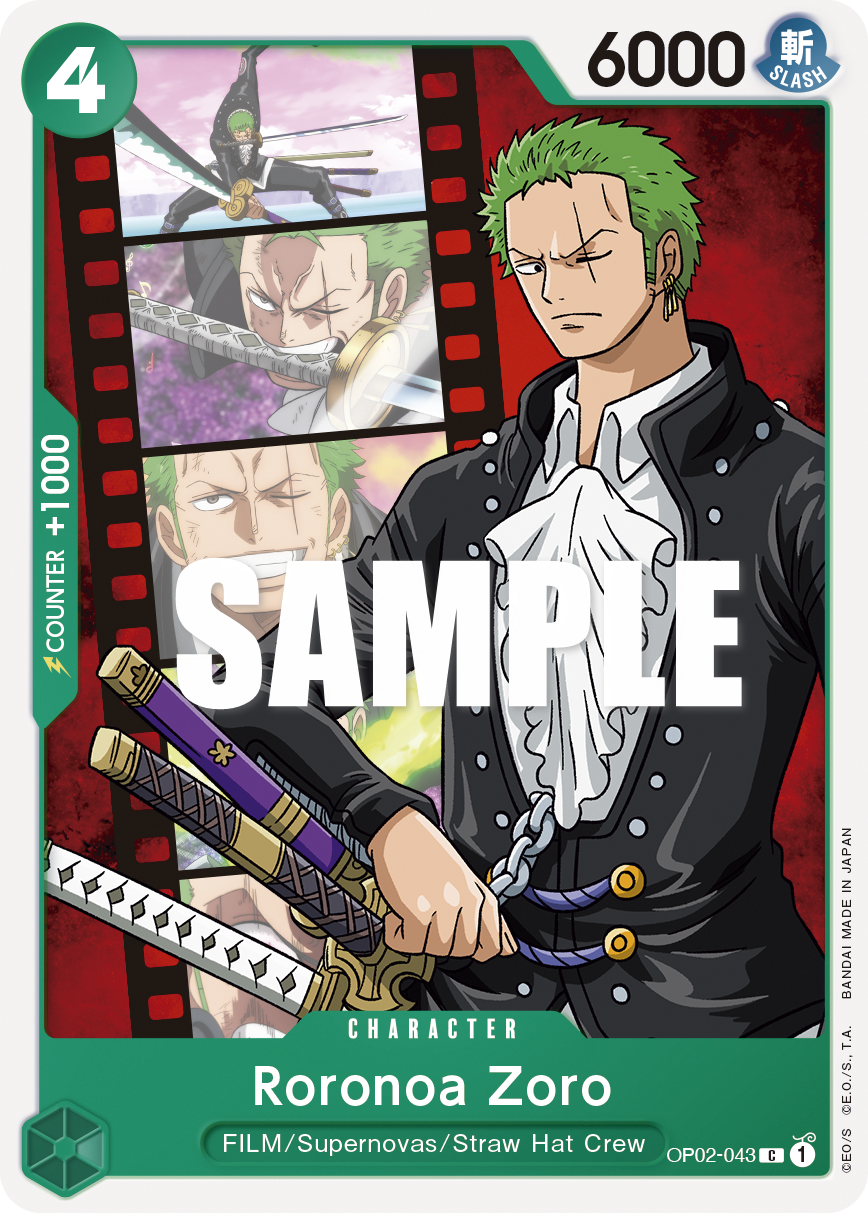 Roronoa Zoro OP02-043 One Piece TCG