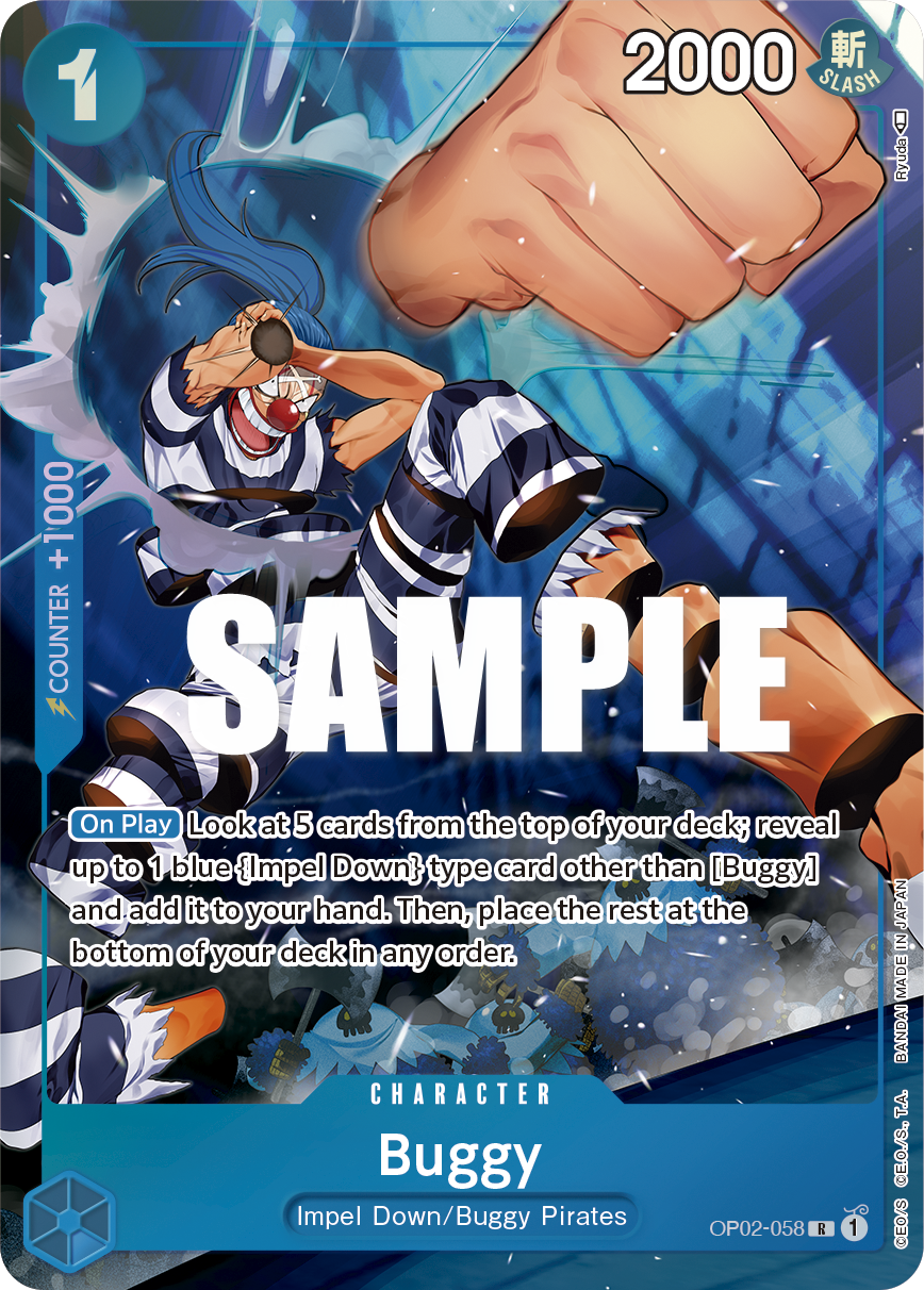Buggy (Alternate Art) OP02-058_p1 One Piece TCG
