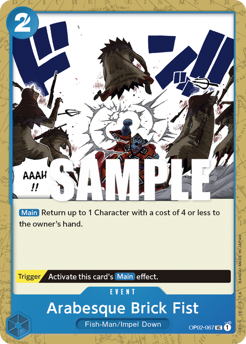 Arabesque Brick Fist OP02-067 One Piece TCG