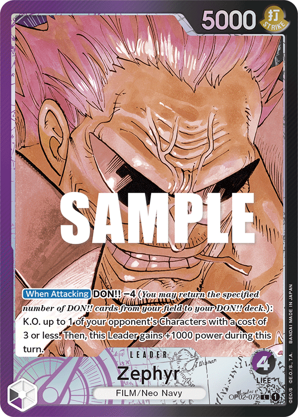 Zephyr (Alternate Art) OP02-072_p1 One Piece TCG