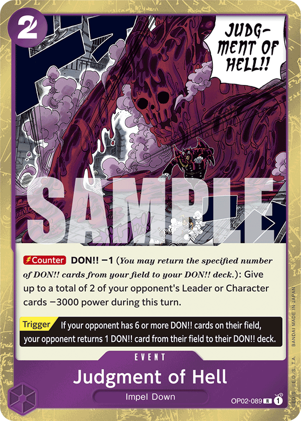 Judgment of Hell (Jolly Roger Foil) OP02-089_p2 One Piece TCG
