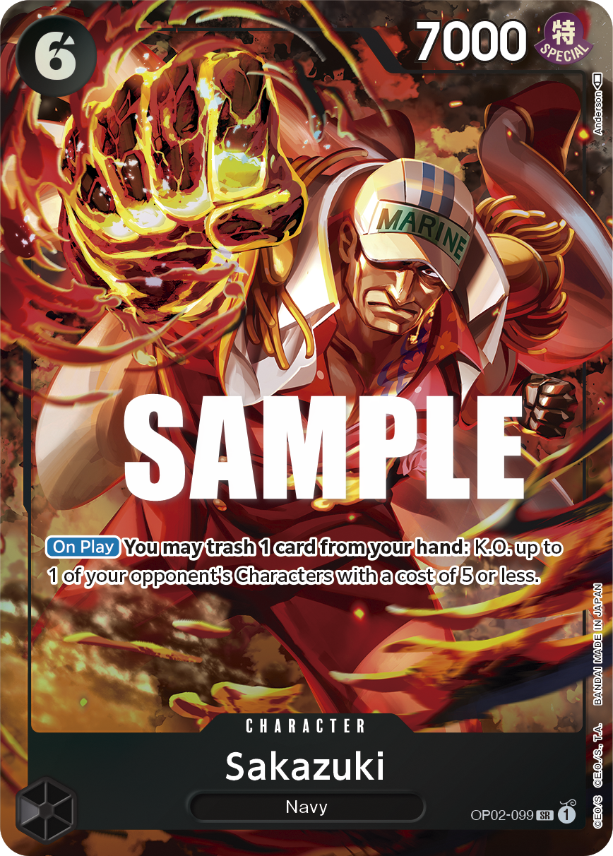 Sakazuki (Alternate Art) OP02-099_p1 One Piece TCG