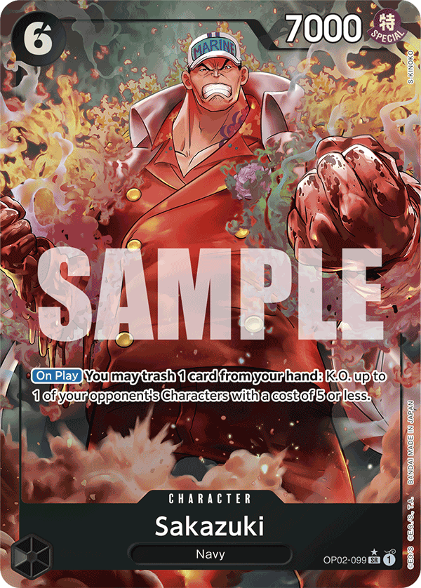 Sakazuki (Alternate Art) OP02-099_p4 One Piece TCG