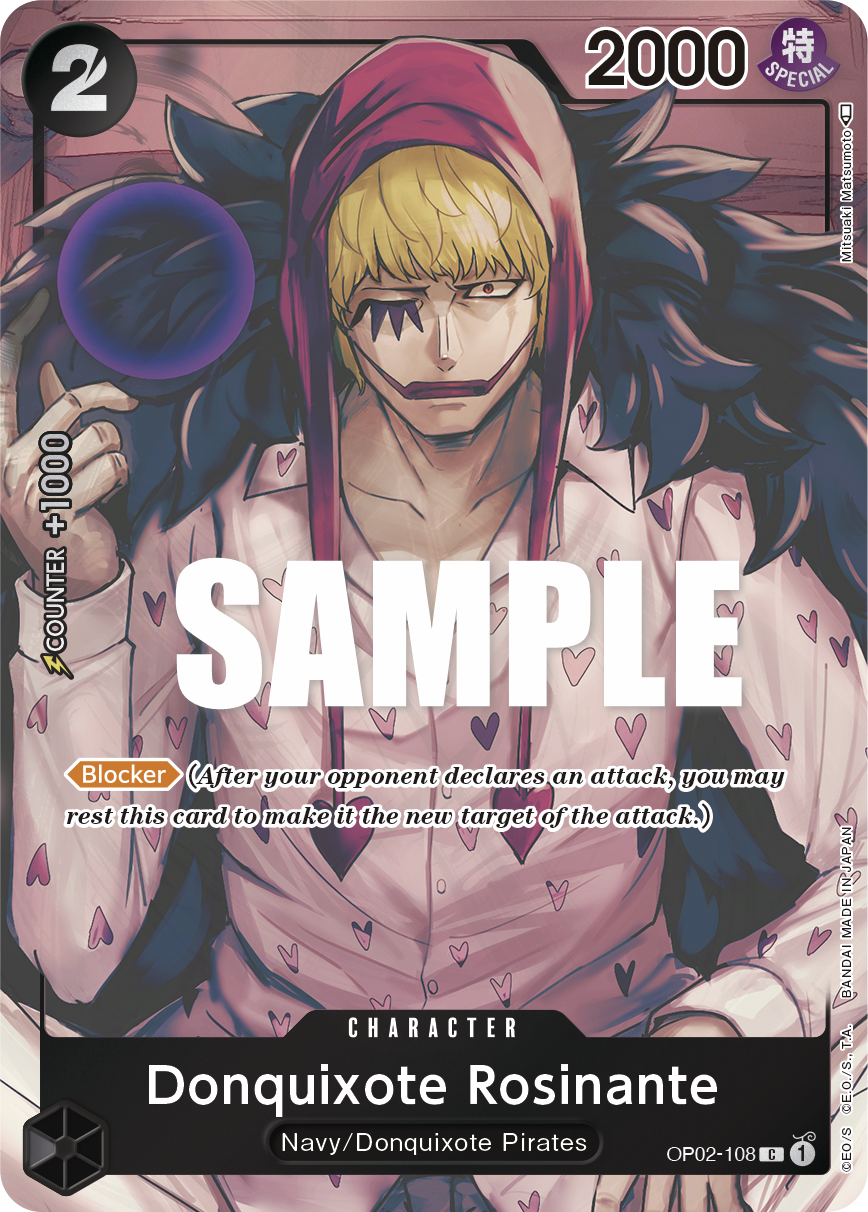 Donquixote Rosinante (Box Topper) OP02-108_p1 One Piece TCG