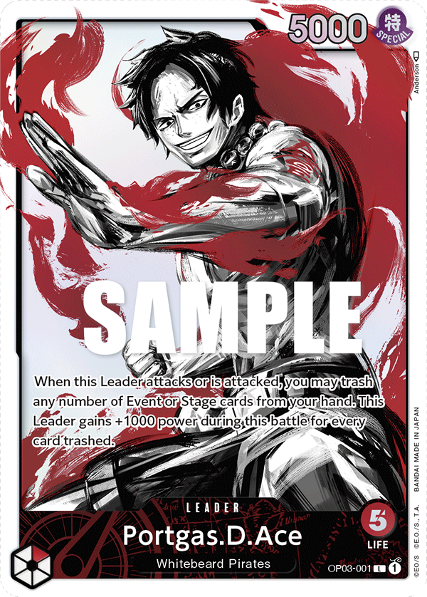 Portgas.D.Ace (Alternate Art) OP03-001_p1 One Piece TCG