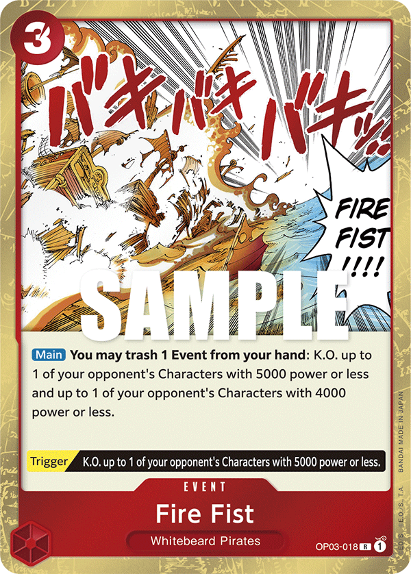 Fire Fist OP03-018 One Piece TCG