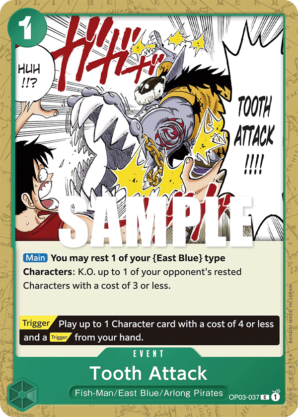 Tooth Attack OP03-037 One Piece TCG