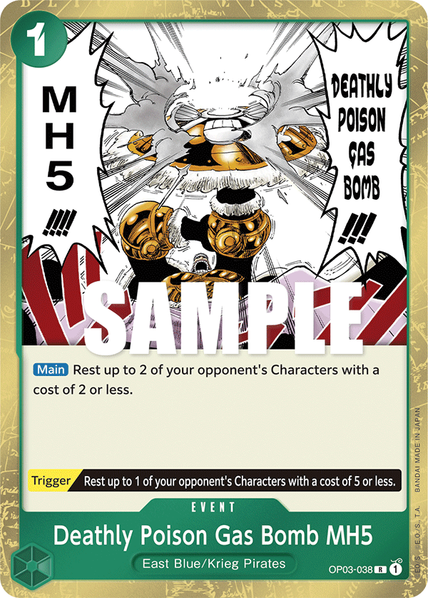 Deathly Poison Gas Bomb MH5 OP03-038 One Piece TCG