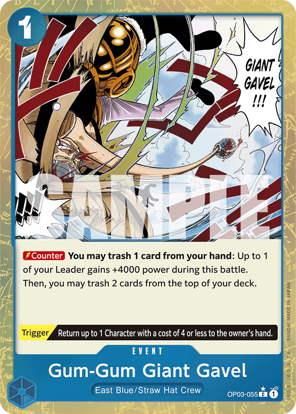 Gum-Gum Giant Gavel (Textured Foil) OP03-055_p3 One Piece TCG